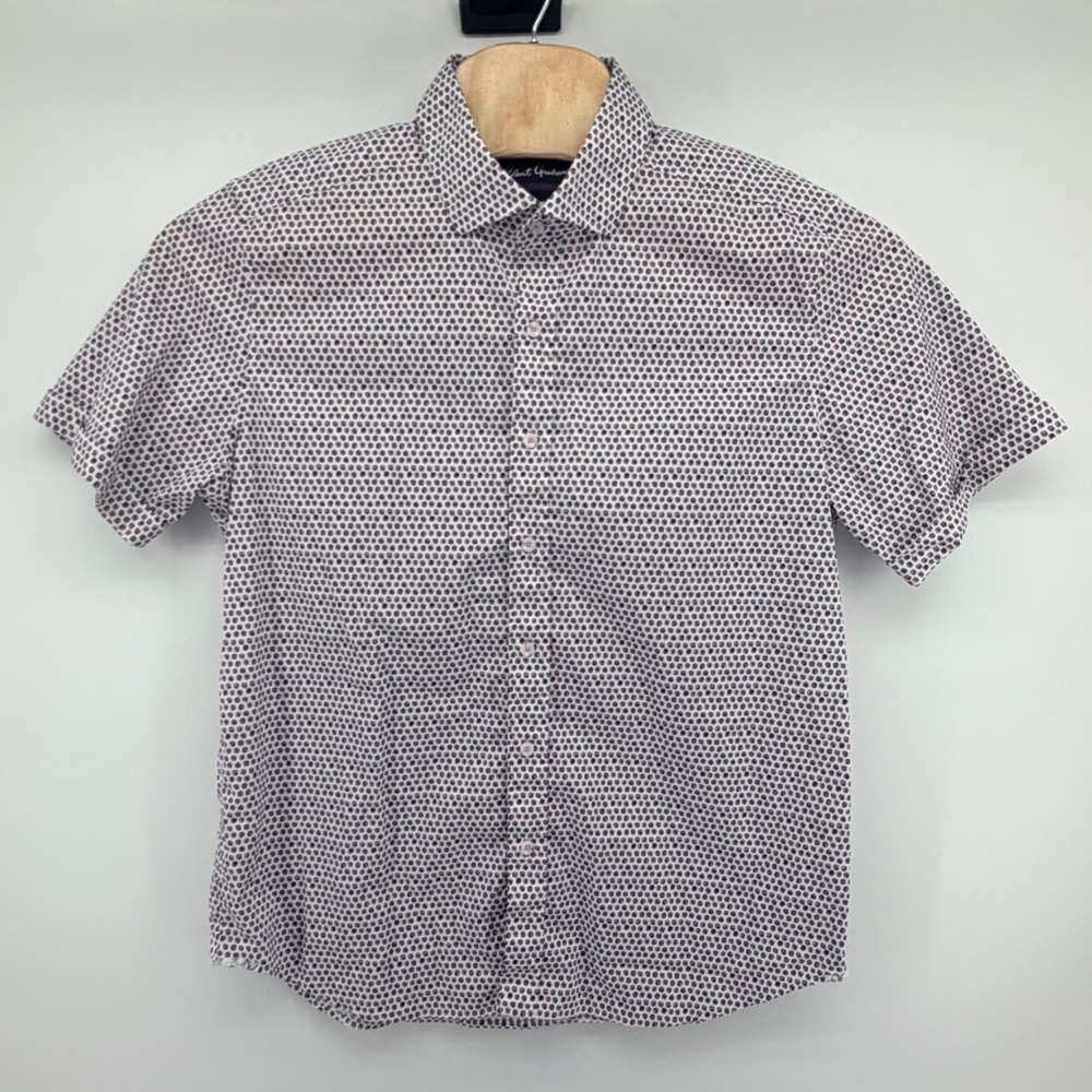 Robert Graham Shirt Mens 2XL Tailored Fit Short Sleeve Dot Modern Americana